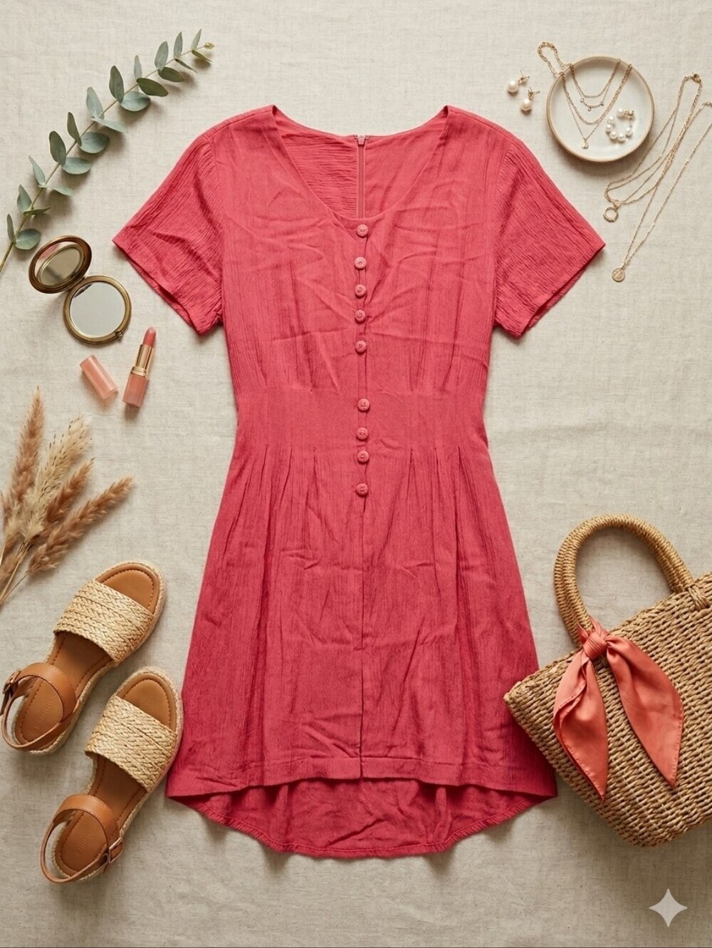 Vintage 90s Jamie Brooke Short Sleeve Dress